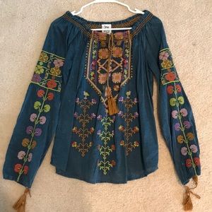 Ivy Jane Denim embroidered top